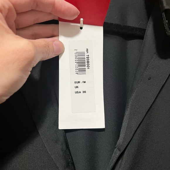 Q2 Black Button Down Long Sleeve Shirt Dress Size M - Picture 11 of 11